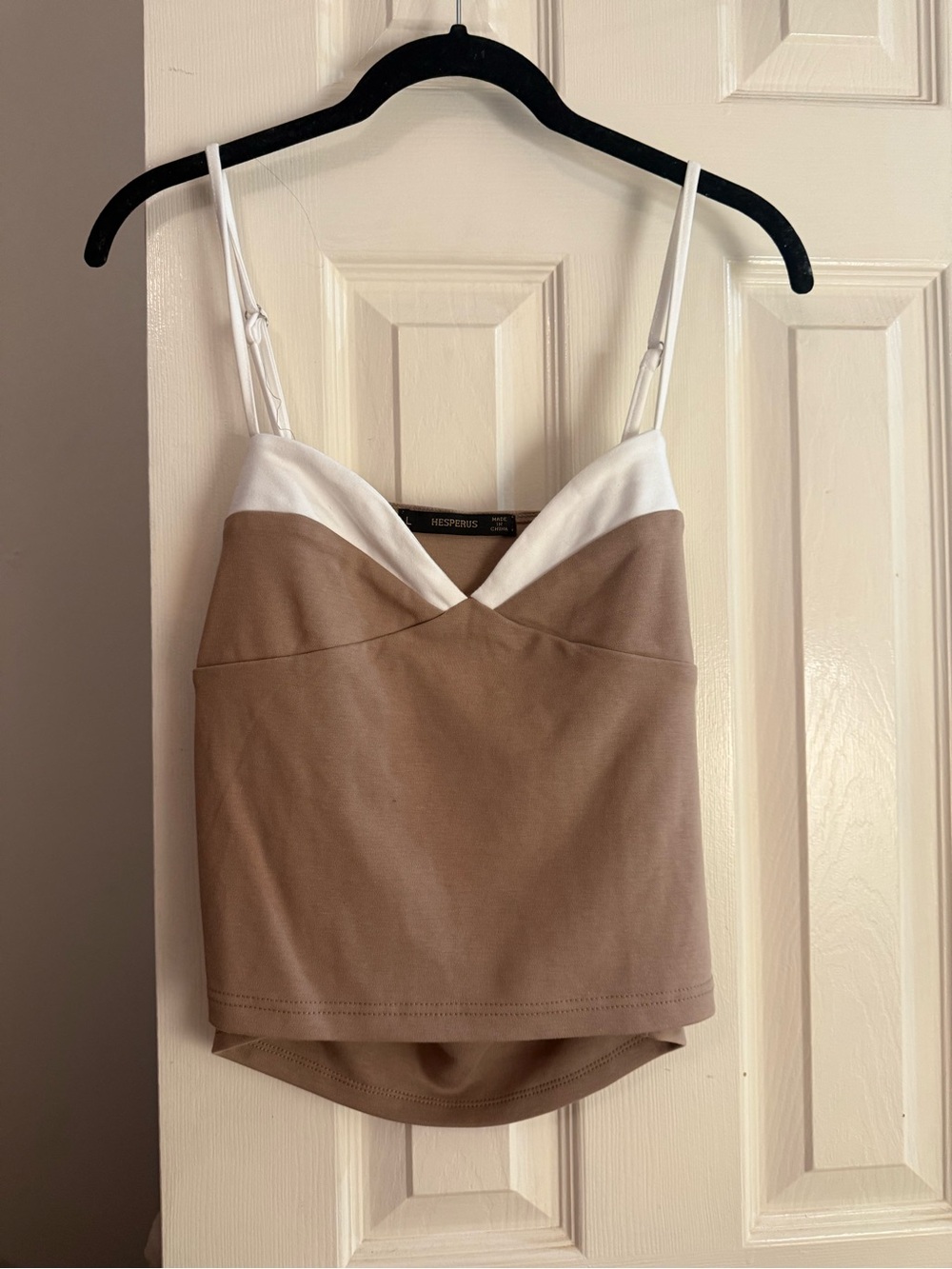 L'Abeye Taupe & White Tank